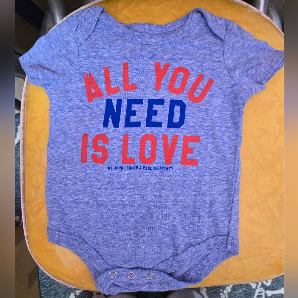 "All You Need Is Love" Onsie 0-3 Months